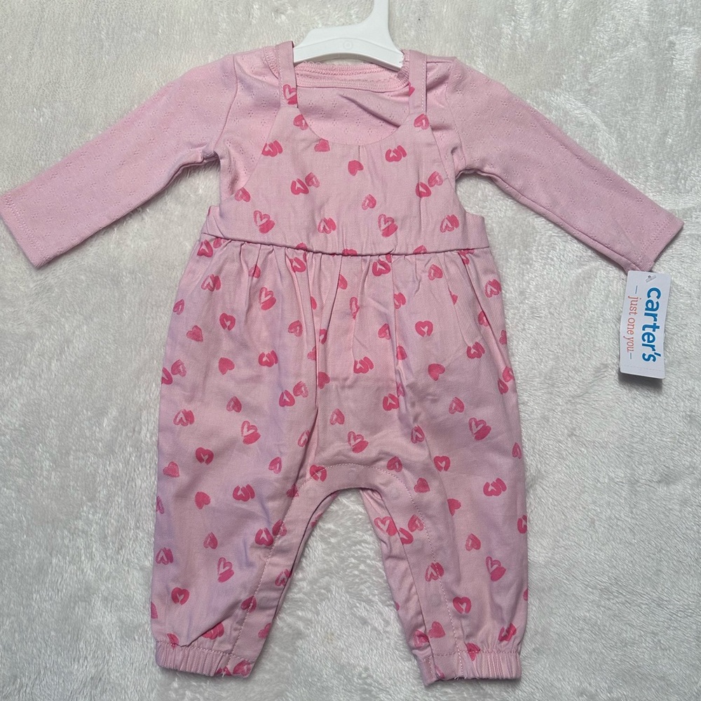 pink heart Carter two piece